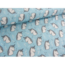 Jersey Einhorn & Sternchen hellblau